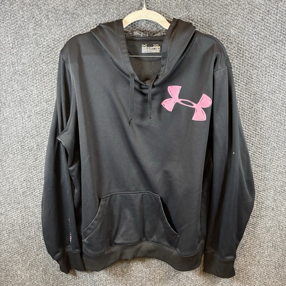 Under Armour Womens SizeXL Semi-Fitted Storm ColdGear Hoodie Sweatshirt Gray